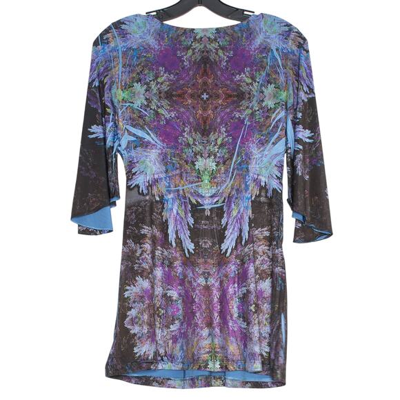 One World Top Y2K Whimsigoth Boho Psychedelic Festival Fairy Grunge Beaded Small - Picture 2 of 7